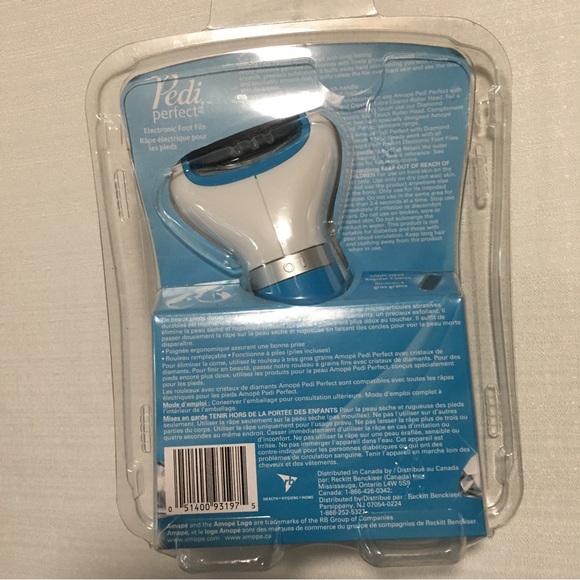Amope’ Pedi Prefect Electronic foot file W/ avec diamond crystals NIB - Picture 3 of 10
